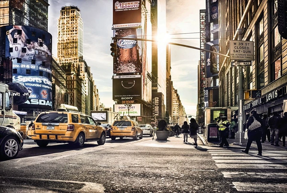 Bedroom wallpaper mural New York Times Square Premium photo wall decor 368x248cm - Image 3 of 4