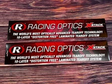 Racing Optics XStack Helmet Laminated Tearoff 3418C4 Pavement Lot Of 2 Arai GP6