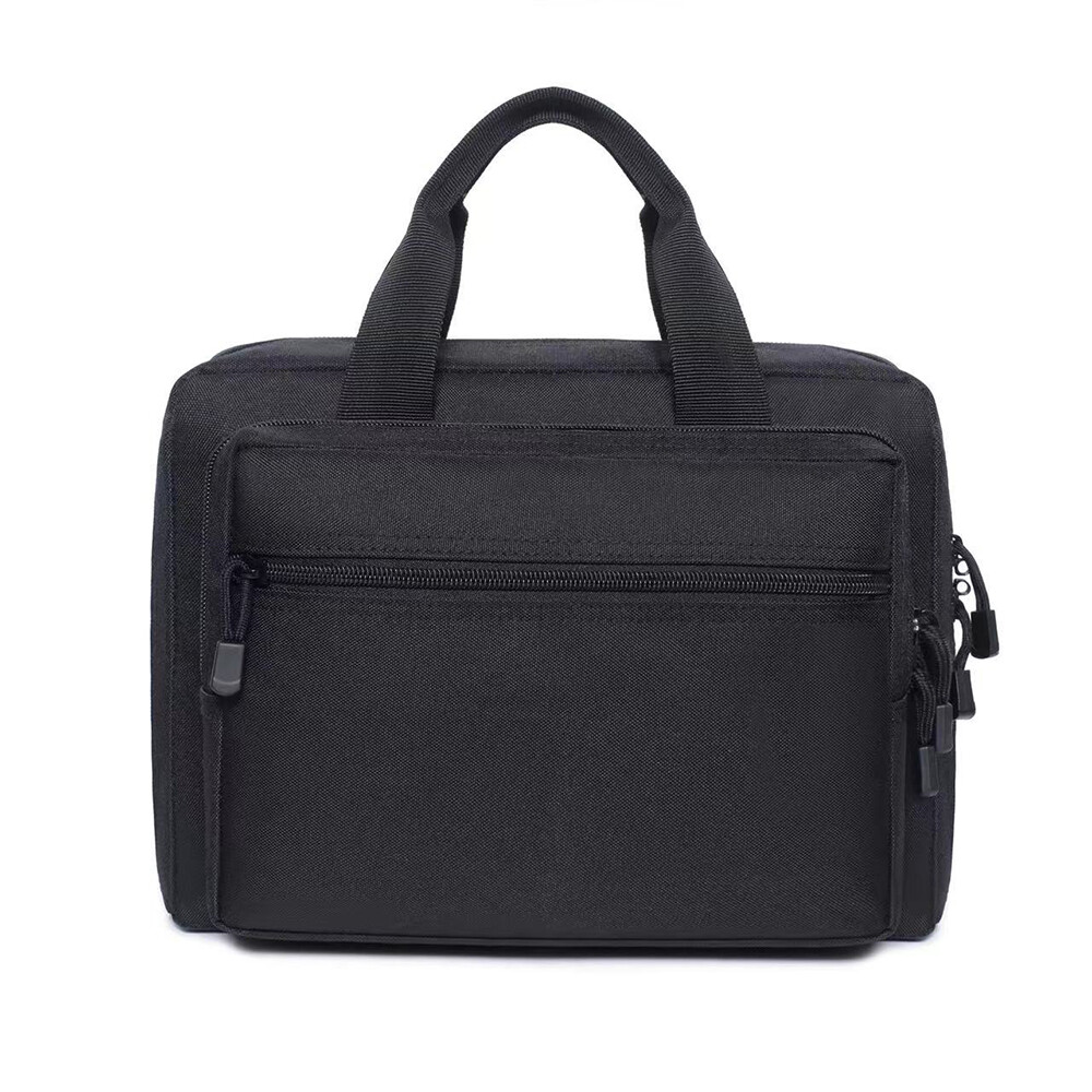 Tactical Pistol Case - Black 600D Nylon Handgun Bag With Magazine Pouch, Shockproof