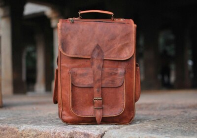 Vintage Backpack Messenger Leather Satchel Laptop Rucksack Genuine New Bag