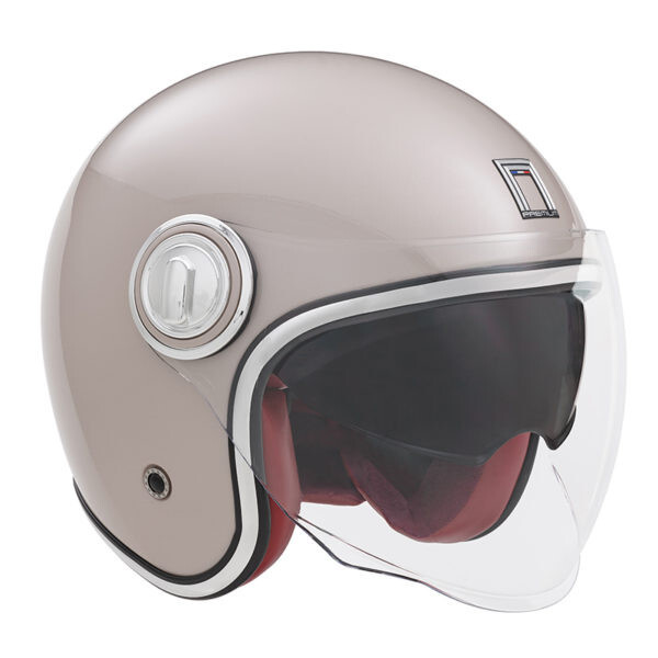 Casque jet Nox Premium Heritage 2025 champagne rosé en polycarbonate