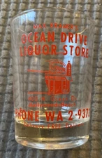 Vintage Advertising Shot Glass-Measure-Max Kramer’s-Hollywood Beach