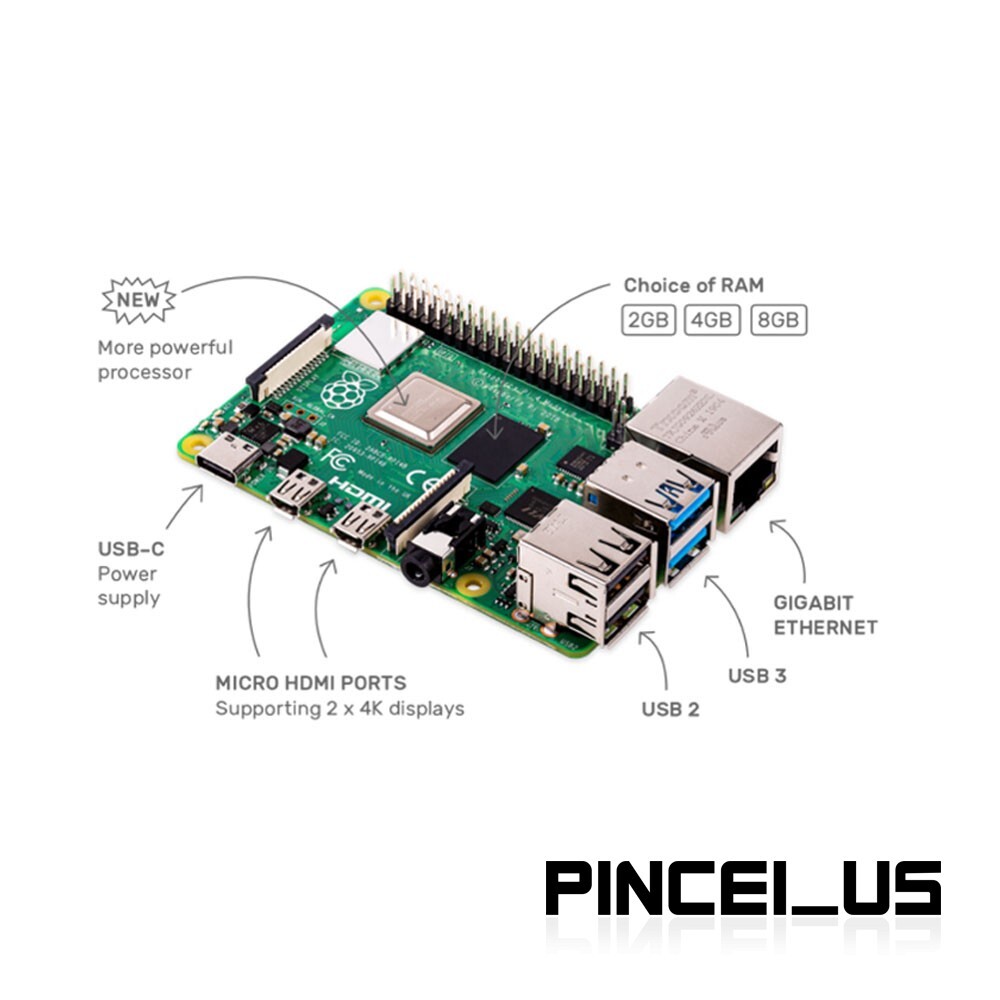 Raspberry Pi 4 4GB Ram 1.5Ghz CPU / Raspberry Pi 4B with