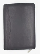 NEW BROOKSTONE Leather Binder Organizer Staple Scissors 10.5"x 7.75"       A