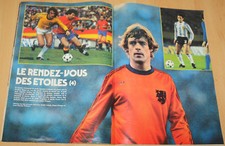 Football Poster Rep Bastia St Eienne Ardiles Juanito Espana Oscar Brazil WC 1978