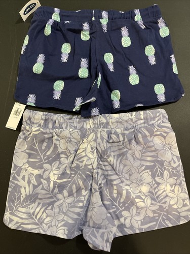 Old Navy Girls Size 10/12 Blue Cotton Elastic Waist Shorts NWT! A2371 - Picture 2 of 2