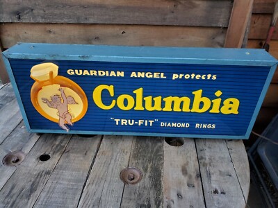 Antique Lightup Sign Motorized Jewelry Store Display Diamond Rings ...