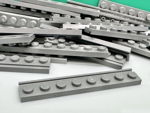 LEGO Plate 1 x 8 With Door Rail, Dark Grey No: 4510 From AT-AT Set 75313 - Picture 9 of 10