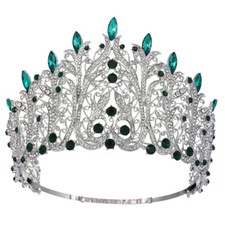 11cm Tall Crystal Tiara Crown Wedding Queen Princess Prom Adjustable For Women
