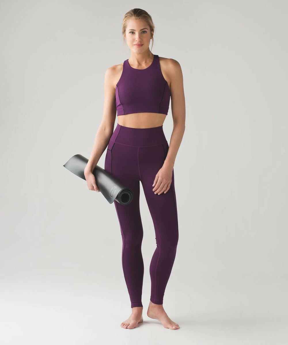 Lululemon Simply Bare Tight size 6 Darkest Magenta NWT Purple Yoga