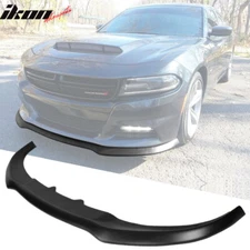 Fits 15-23 Dodge Charger RT IKON Style Front Bumper Lip Spoiler Unpainted - PP