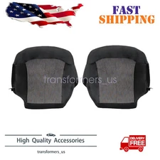 2PCS For 1999-2002 Chevrolet Silverado Driver Passenger Bottom Cloth Seat Cover