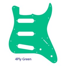 Parts For US Fender Squier 3/4 Size Guitar Kids Mini Strat Pickguard, 4Ply Green