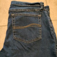 Riders by Lee women's size 16M denim jeans med wash zip 5 pockets straight leg