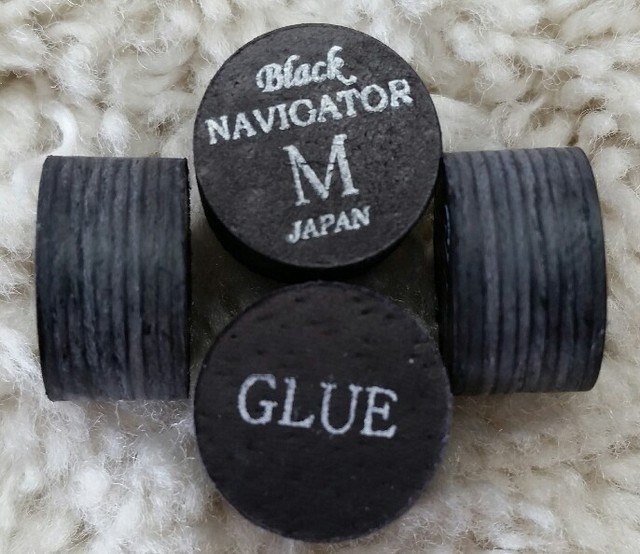 IN STOCK, (1) Navigator Black MEDIUM Pool Cue Tip, NEW (M) Tip, FREE