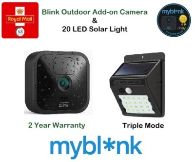 Blink Outdoor wasserdichte Zusatz-Überwachungskamera 1080p HD kabellos & Solarlicht +
