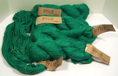 RYLIE by HiKoo Yarn  Alpaca, Silk & Linen - Aurora Borealis Green Peru 5 Sks NEW