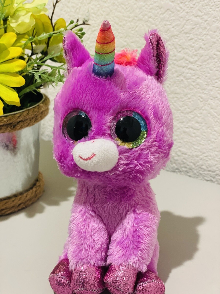 Ty Beanie Boos - ROSETTE the Purple Unicorn (6 Inch) Stuffed Plush