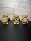 Vintage Picc-A Dilly 3er Set Wasserspeier Skulpturen Garten Statuen skurriler Humor