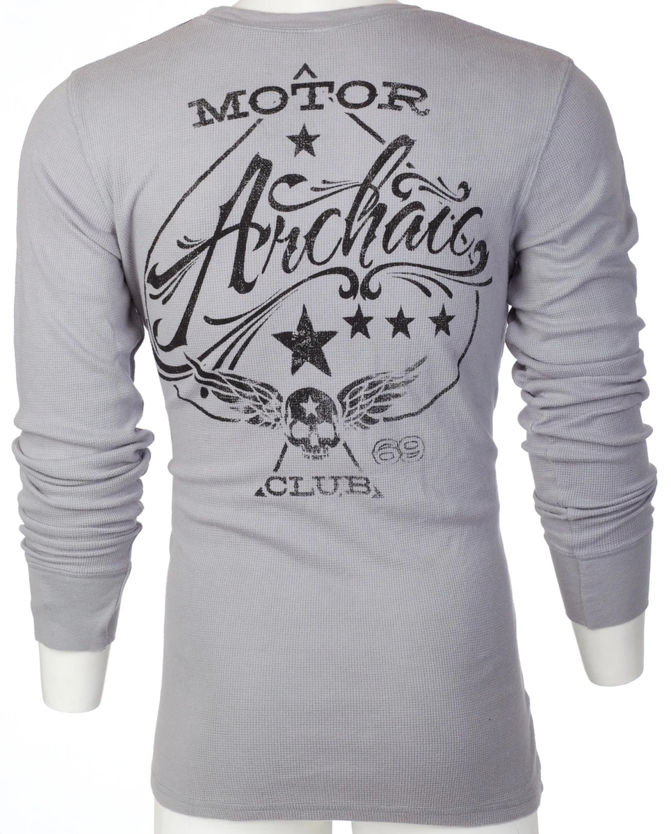 Archaic | Shirts | Nwt Archiac By Affliction Mens Crude Thermal In Charcoal - Foto 8