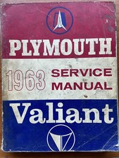 Ford Plymouth 1963 Valiant Workshop Manual Brochure Vintage Car Part