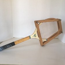 Vintage Spalding Youngstar Wooden Tennis Racket with Seaway Racquet Press