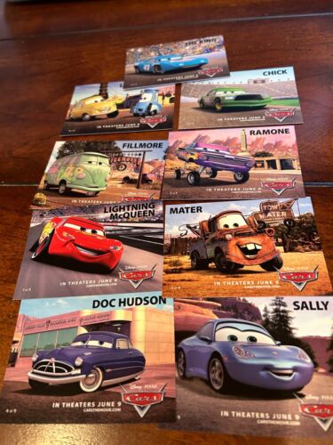2006 Disney Pixar Cars Movie Promo Trading Cards Set Of 9 Complete Set!!! - Picture 1 of 3