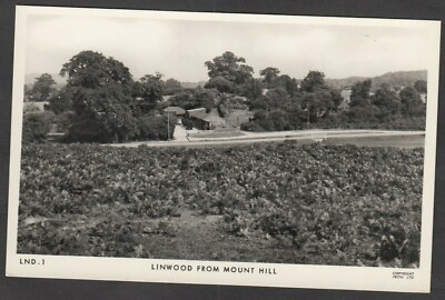Postkarte Linwood bei Ringwood New Forest Hampshire Blick vom Mount Hill RP LND1
