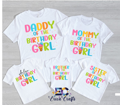 Ice Cream Matching Family tshirts