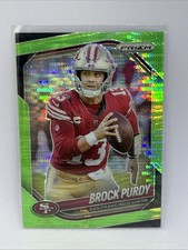 Brock Purdy 2025 Panini Prizm Football  Green Pulsar #255
