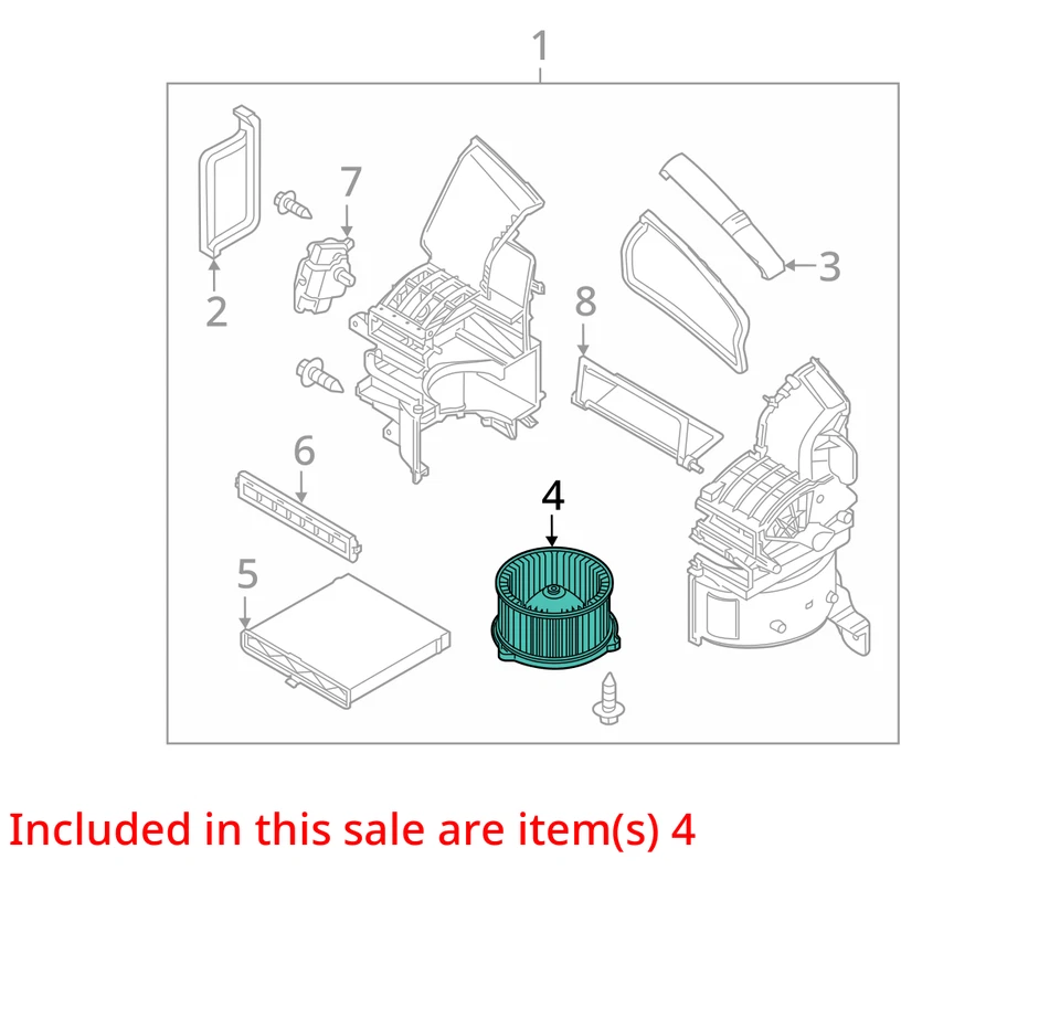 2020 Toyota Yaris Heater AC Blower Motor OEM 67K Miles - LKQ429037100 - Image 4 of 4