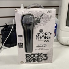 GENUINE Rock Band 3 Wii Microphone Mad Catz 3M Cable With Box Nintendo