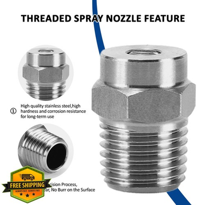 #ad 4 Pack Pressure Washer Nozzle Tips 15 Degree 3.5 Orifice 1 4quot; NPT $27.99