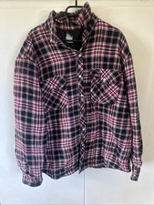 Dickies Mens Quilted Lining Checked Shirt/Jacket Size XL Red/Black Check