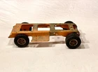 1960's Tonka Truck Dually Chassis/Frame w/ Rubber Tires & 5-Spoke Hub Caps