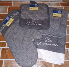 Kitchen Set POTHOLDER, OVEN MIT AND DISH TOWEL MATCHING new