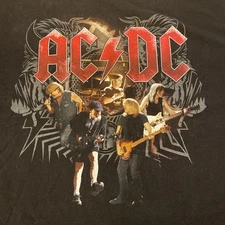 AC/DC Black Ice Tour T Shirt 08/09 Size XL Rock And Roll Angus