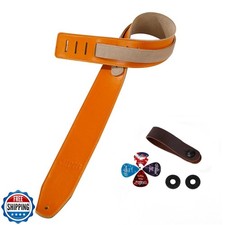 Genuine Cowhide Leather Guitar Strap Soft Durable Guitar Strap fo