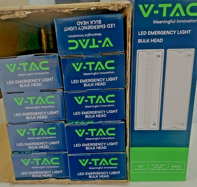 VTAC 10 x LED EMERGENCY LIGHT BULKHEAD EXIT SIGN IP65 MAINTAINED/NON MAINTAINED