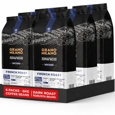 Grano Milano French Roast Robusta & Arabica Coffee Beans 6kg