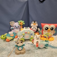 Fisher Price Linkimals Bundle Lot of 7 Owl Turtle Hedgehog Llama Penguin...