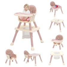 7-in 1 Baby High Chair, Highchair with Removable Game Table, Adjustable Height
