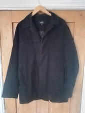 Moleskin Men's Jacket Casual Formal Medium Button Front Coat Black Next Size M