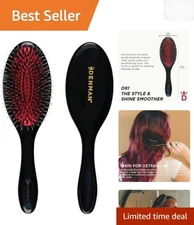 Luxury Boar Bristle Hair Brush - Shine Enhancing and Detangling for All Styles