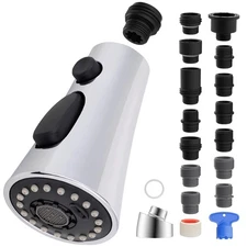 iFealClear Universal Kitchen Faucet Head Replacement, 3 Modes Pull Down Fauce...