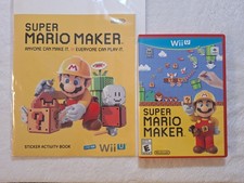 Nintendo Wii U Super Mario Maker & Promotional Sticker Book Bundle 2015 NTSC-U