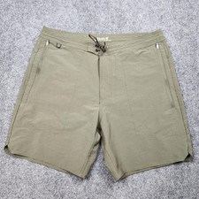 Roark Layover Trail Shorts Mens 34 Green Zipper Pocket Adventure Stretch Hiking