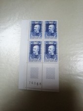 Timbre - FRANCE - Albert ROUSSEL - Neuf ** - YT1590 - 1969 BLOC COIN NUMEROTE