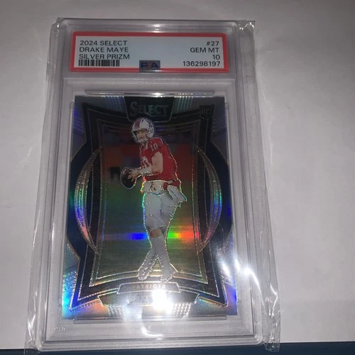 2024 Panini Select - Concourse Drake Maye #27 Silver Prizm (RC)