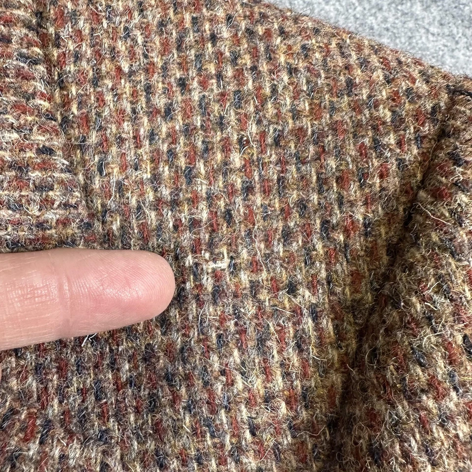 Blazer Harris Tweed Para Hombres 42R Marrón Lana Pata de Gallo Deportivo Abrigo Chaqueta EE. UU. Foto 3 de 4